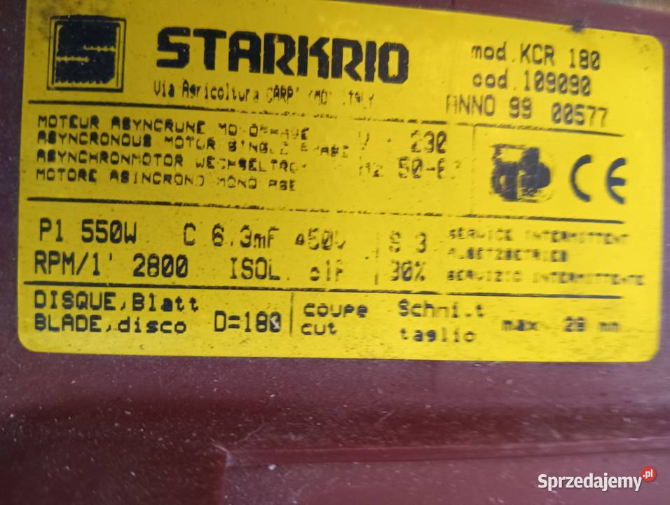 Piła przecinarka stołowa 550W 230V widia pilarka Wałbrzych