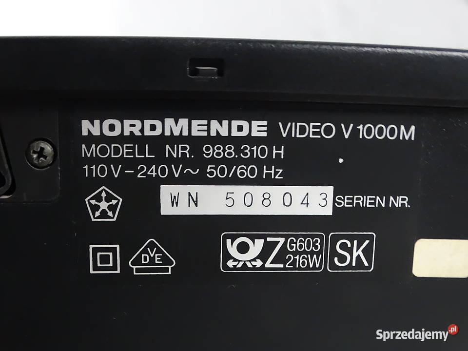 Magnetowid VHS Nordmende Spectra V 1000 M Biłgoraj sprzedam