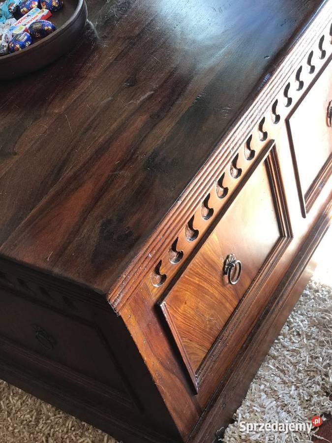 Stolik kawowy skrzynia mebel kolonialny 52cm Gdynia