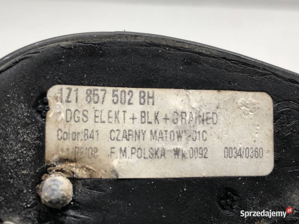 LUSTERKO PRAWY SKODA OCTAVIA II Hatchback 0413 Lusterka zewnętrzne