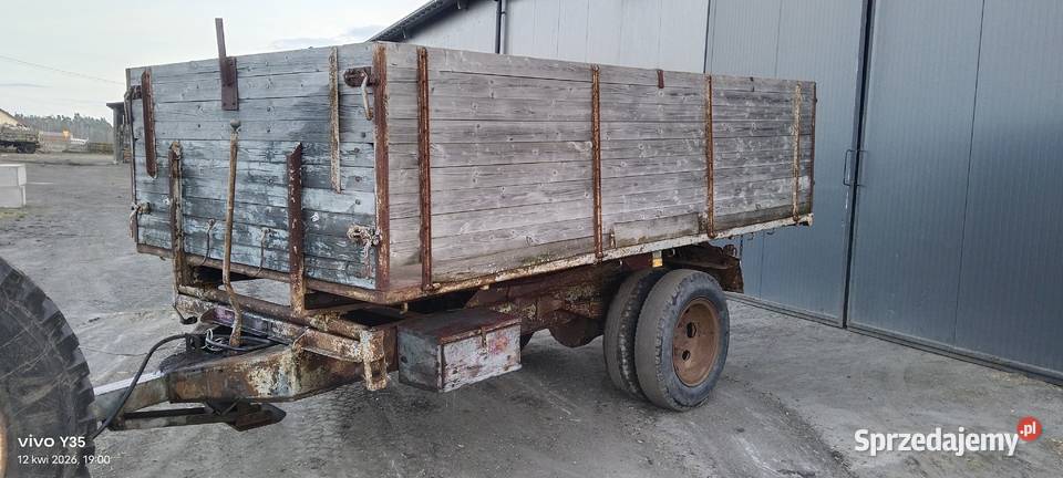 Przyczepa rolnicza wywrotka Jednoosiowa Metalowa Stupsk