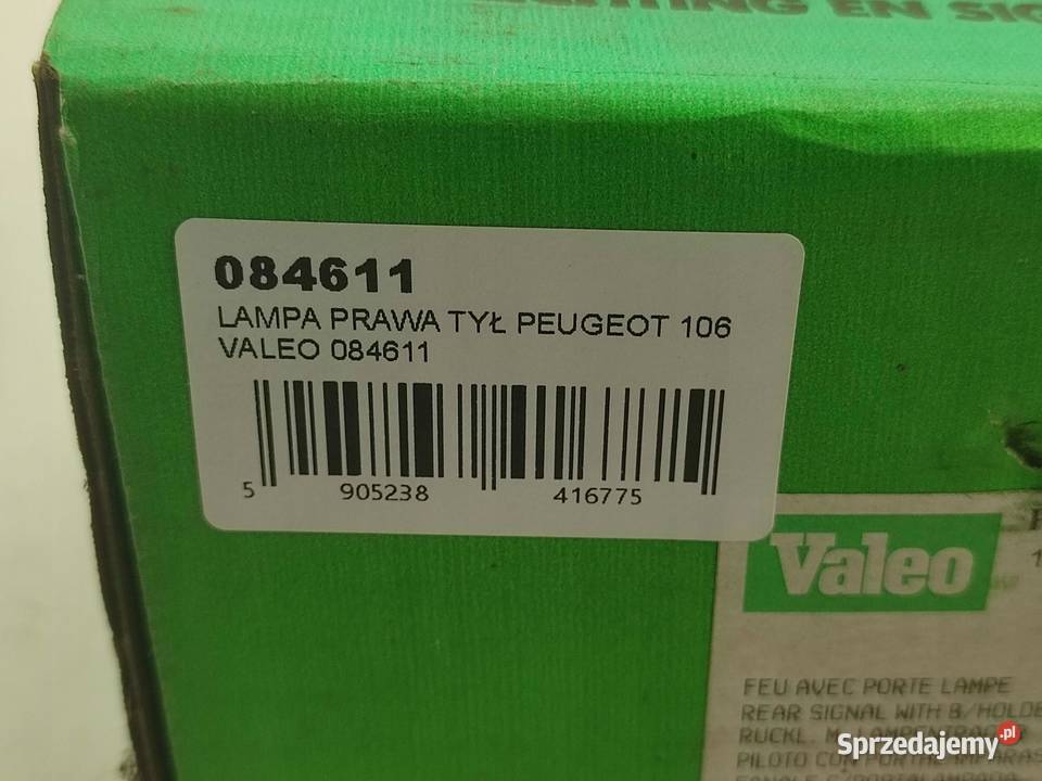 LAMPA PRAWY TYŁ PEUGEOT 106 II 19962004 VALEO osobowe