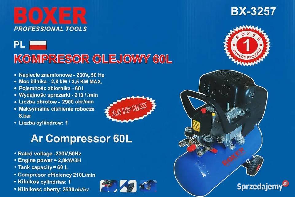 Kompresor olejowy 60L Kraków