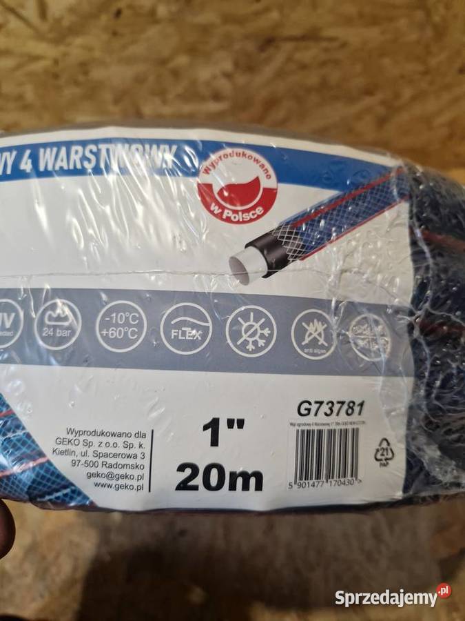 Wąż ogrodowy 4 Warstwowy 1 20m GEKO Głogowa