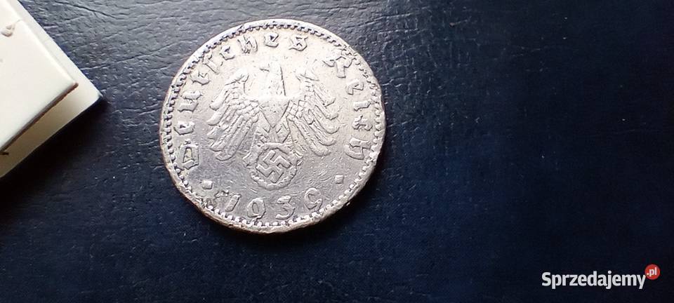 Stare monety 50 fenig 1939 A Niemcy 2 Lesko