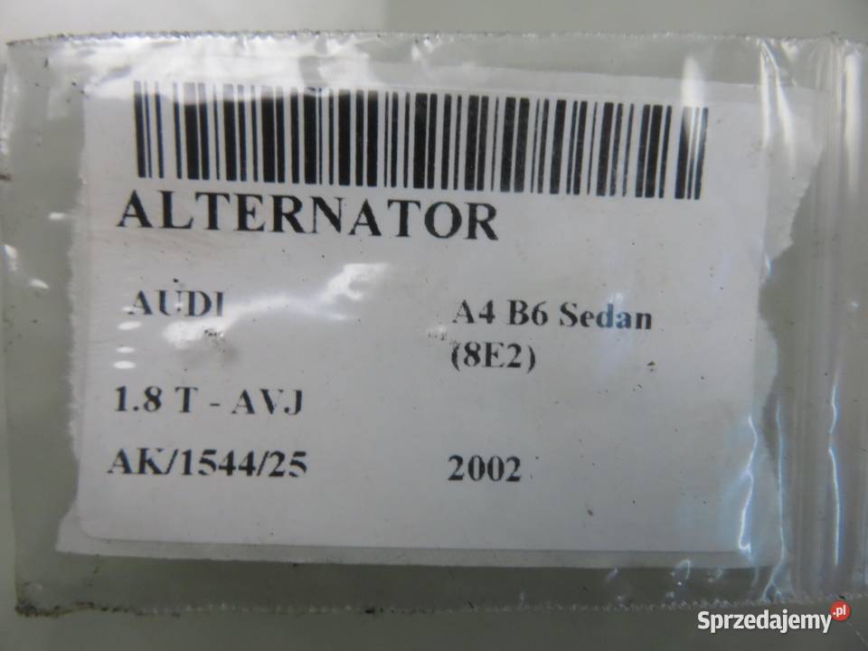 ALTERNATOR AUDI A4 B6 18 T AVJ osobowe