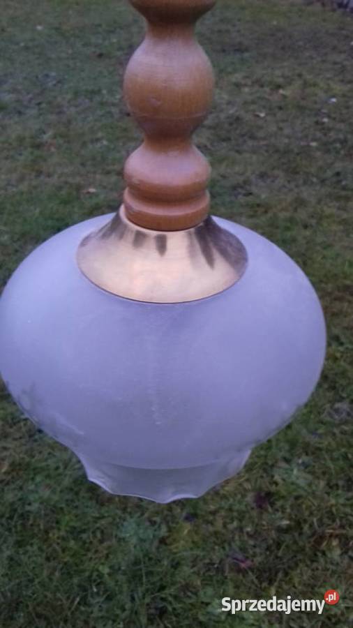 retro lampa wiszaca delikatne piekne szklo lata Lubań sprzedam