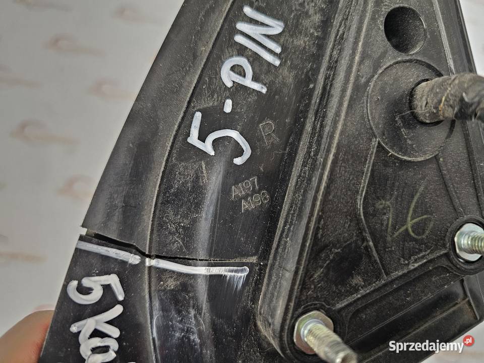 MITSUBISHI L200 07r lusterko prawe 5pin chrom