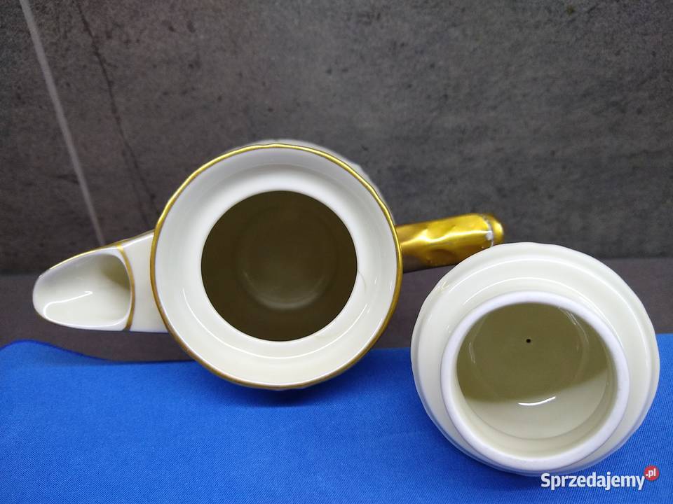 Dzbanek Rosenthal Sanssouci ecru złoto wielkopolskie Kalisz