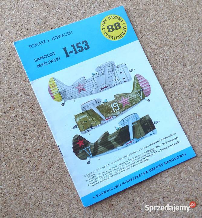W Kowalski Samolot myśliwski I153 militaria, broń, wojskowość