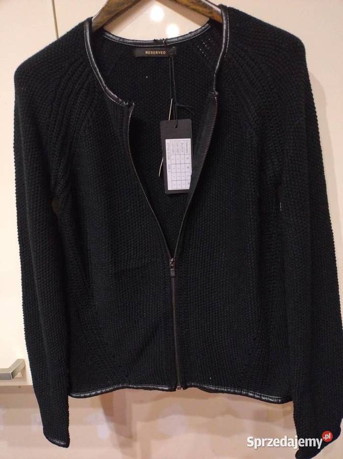 Kardigan w kolorze czarnym z lamówkami Lublin sprzedam