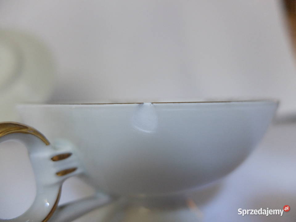 Stara filiżanka z podstawkiem HertelJacob Rehau Porcelana i szkło Kościan