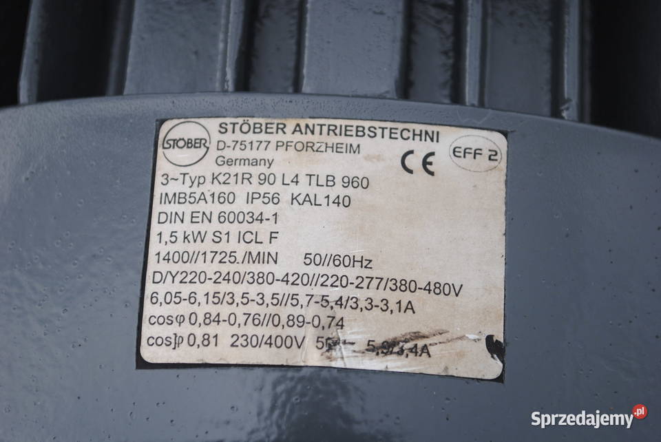 Motoreduktor kątowy 15kw 36obrmin Stqber Kargowa