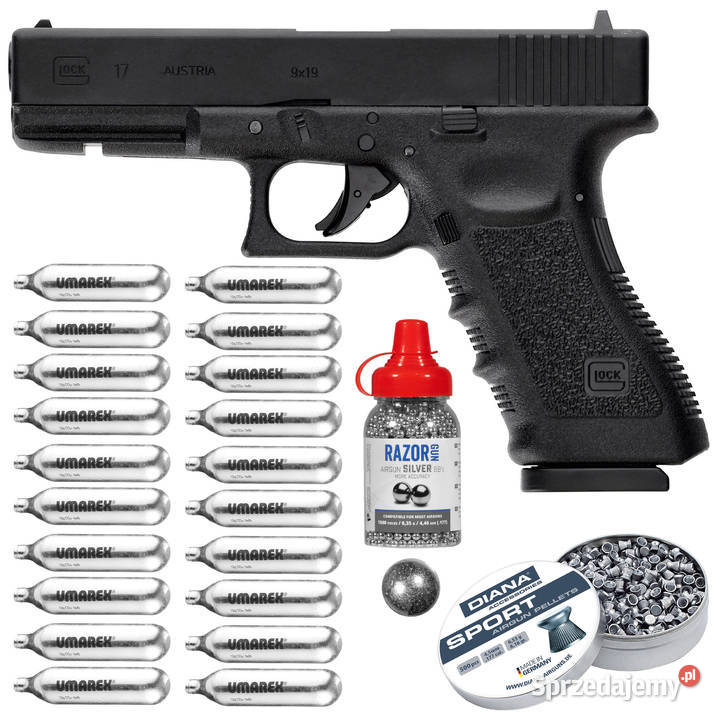 Pistolet wiatrówka Glock 17 blowback 45 mm BB Sporty strzeleckie i myślistwo Warszawa sprzedam