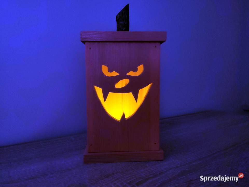 Lampion Halloween Jackolantern drewniany kujawsko-pomorskie sprzedam