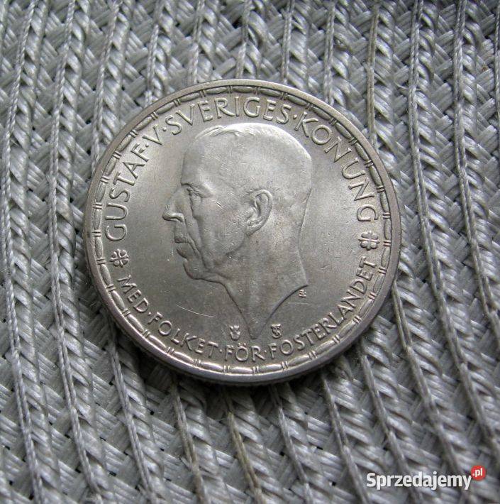 Szwecja 2 Korony 1950r SREBRO Kalisz