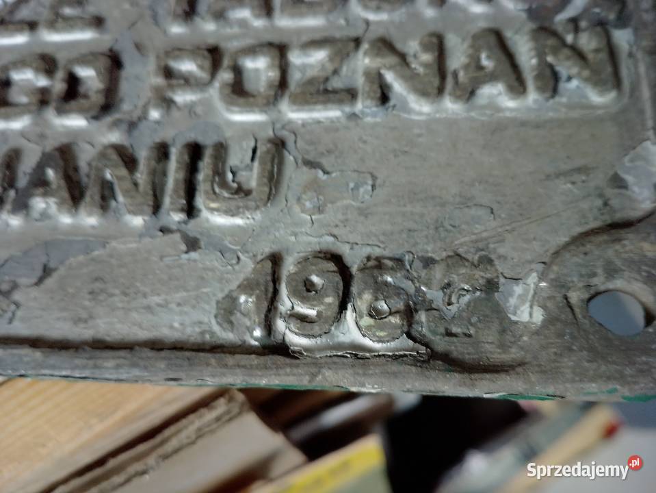 PKP tabliczka z lokomotywy WL 40 z 1962 roku Jarosław sprzedam
