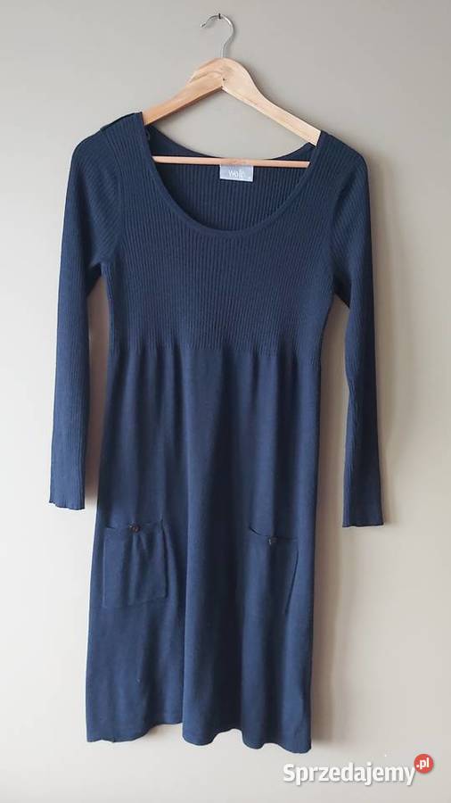 Sukienka dzianinowa Wallis rozmiar M niebieski Lublin