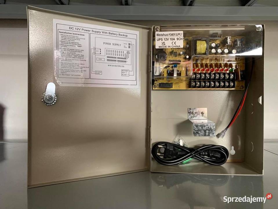 CCTV Camera DVR Power Supply Box Output Voltage Warszawa sprzedam