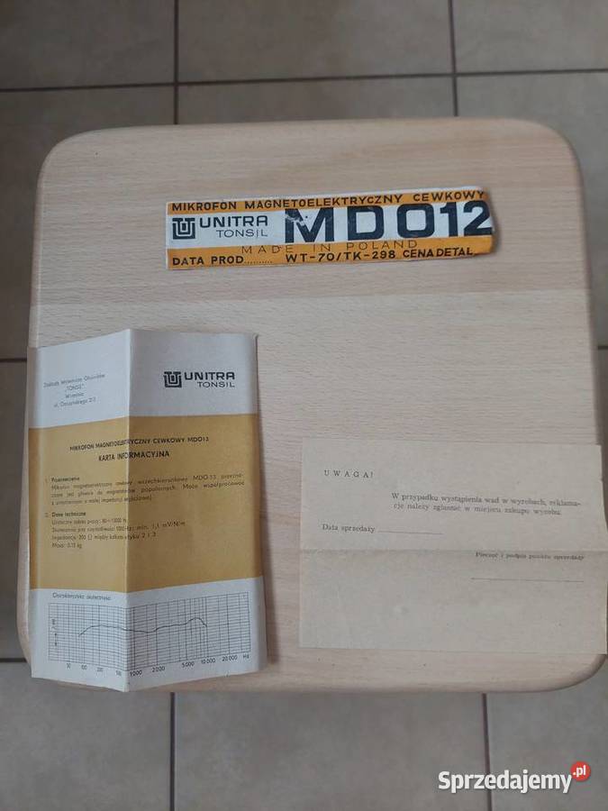 Mikrofon Unitra TONSIL MD012 z czasów prlu Mysłowice
