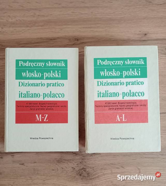Kompletny zestaw Słownik włosko polski Wrocław sprzedam