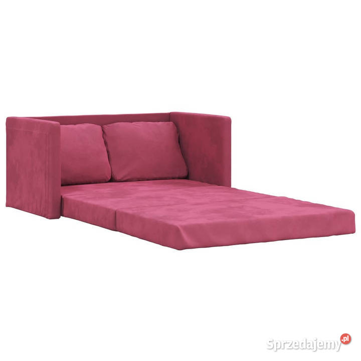 Sofa podłogowa 2w1 winna czerwień 122x204x55 Sofy i kanapy Warszawa sprzedam