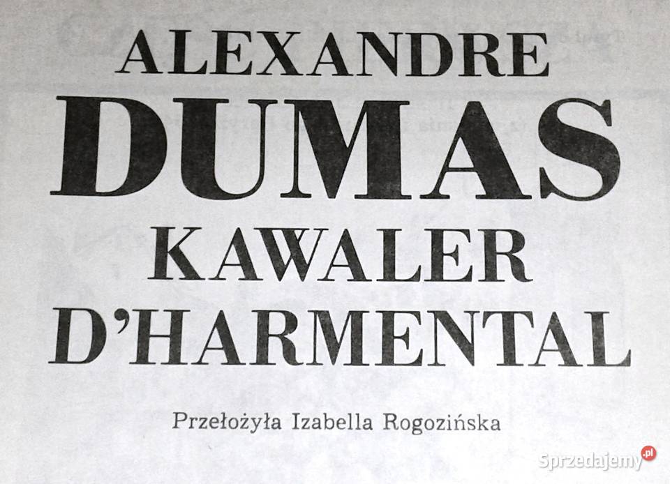 Kawaler dHarmental Aleksander Dumas Chełm
