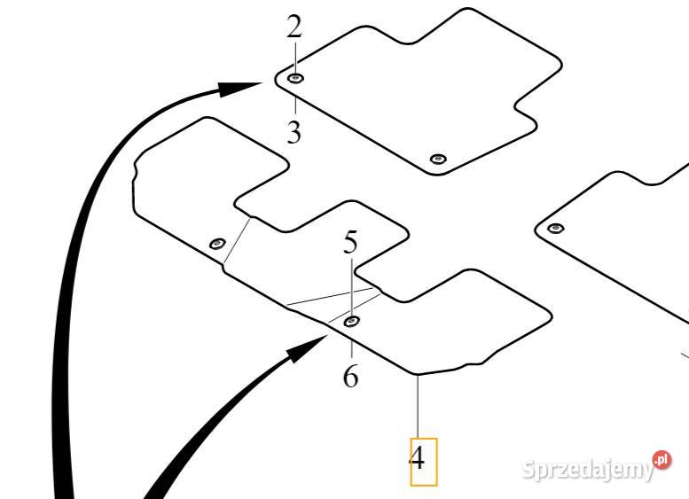 VOLVO XC90 II dywanik welur trzeci rzad Charcoal Gadgety motoryzacyjne Bielany Wrocławskie