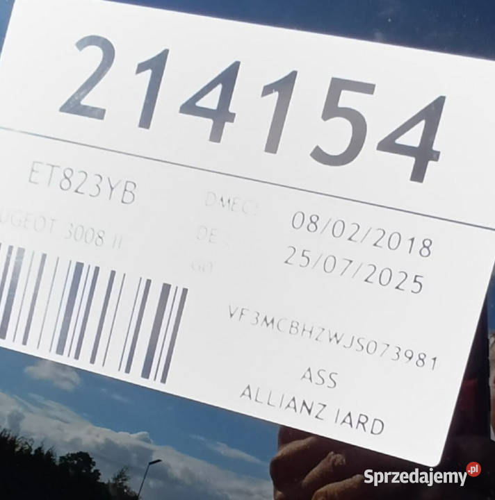 Peugeot 3008 16 Hdi automat II 2016 ogranicznik prędkości Pleszew