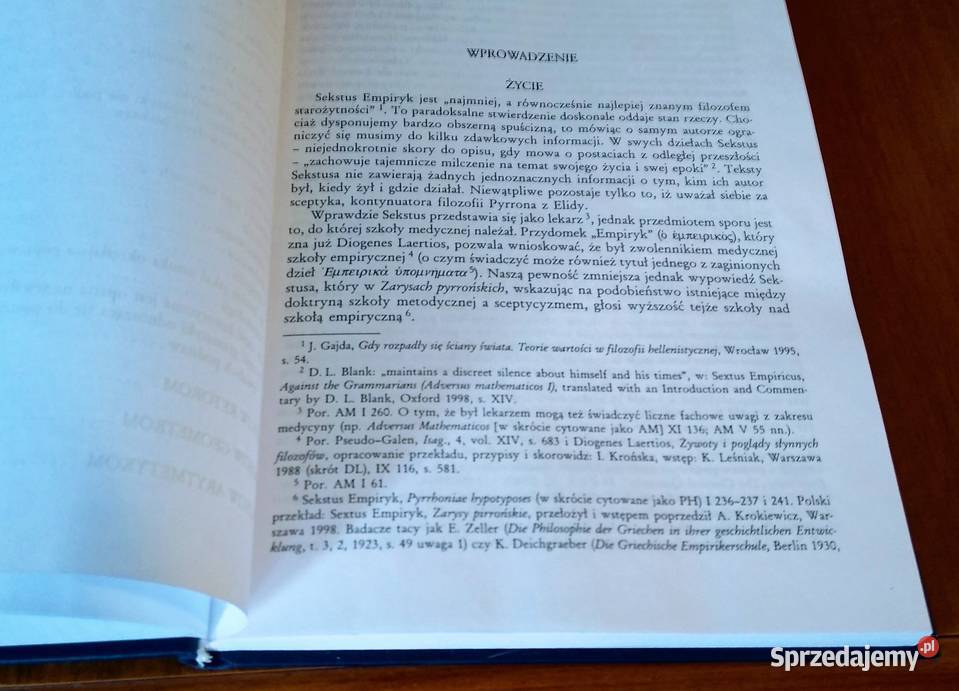 Przeciw uczonym Adversus mathematicos IVI pomorskie Gdańsk sprzedam