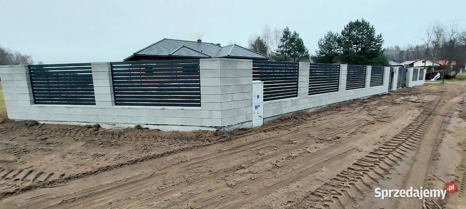 Ogrodzenia montaż bloczek gładki łupany Pabianice