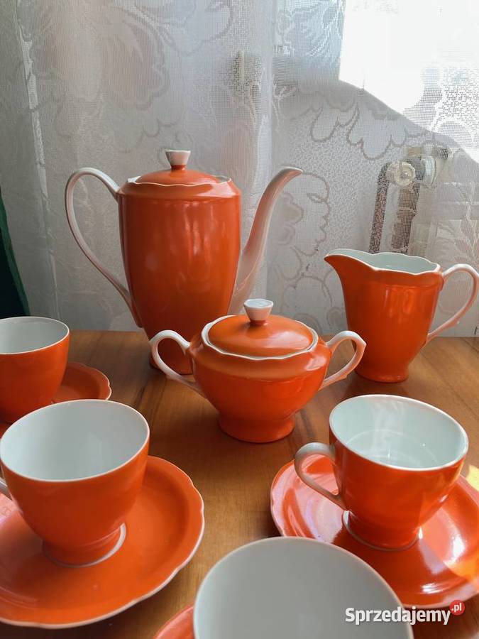 Kompletny serwis kawowy Feston Ćmielów porcelana Nisko