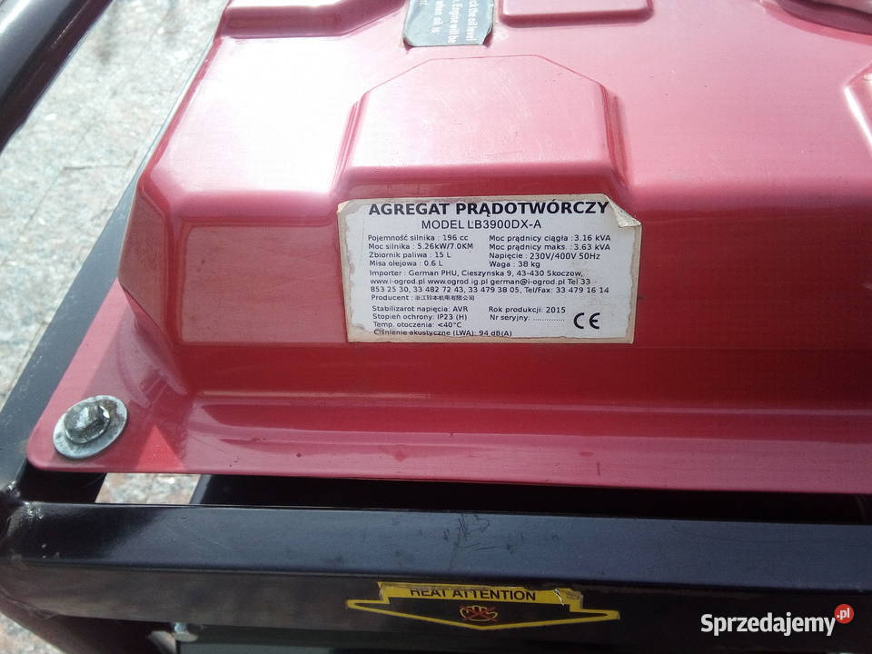 Agregat prądotwórczy 230400 V mazowieckie