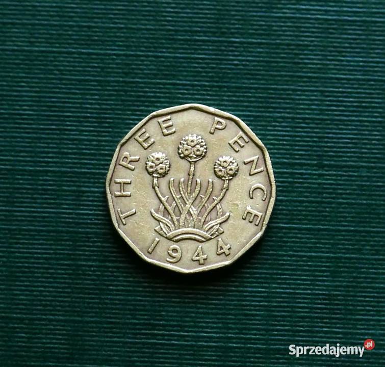 WIELKA BRYTANIA 3 pensy 1944r Gliwice sprzedam