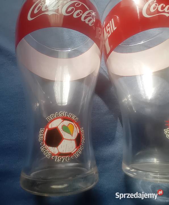 Dwie kolekcjonerskie kibicowskie szklanki Coca Koźminek