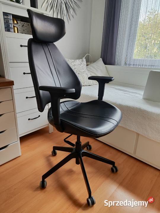 Fotel krzesło obrotowe IKEA GRUPPSPEL skóra Świdnica