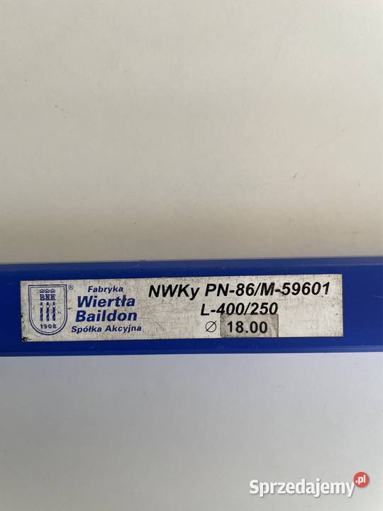 Wiertło ekstra długie NWKy fi 18 L400250 Czarnożyły sprzedam
