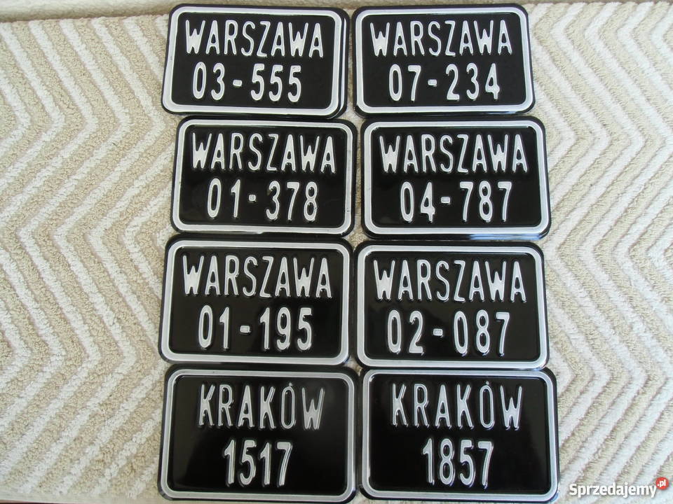 Tablice Rej do starych rowerów Replika tablic z Warszawa sprzedam