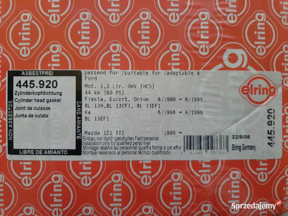 Fszczelka głowicy FORD Escort Fiesta Orion Będzin