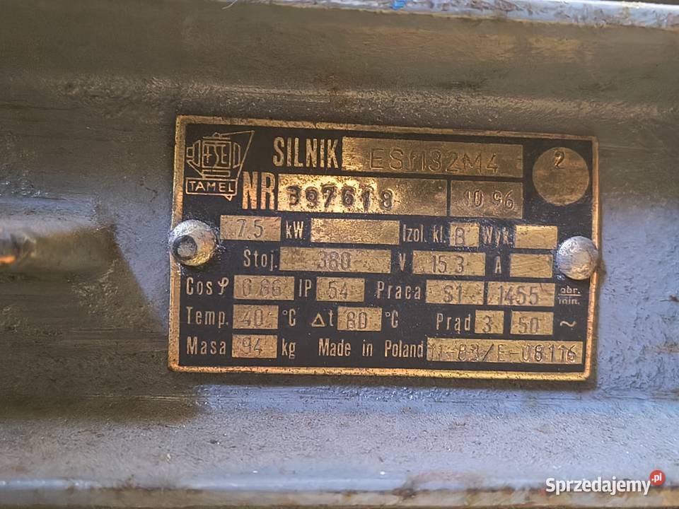 Silnik elektryczny 75 kW Tamel małopolskie Szczucin