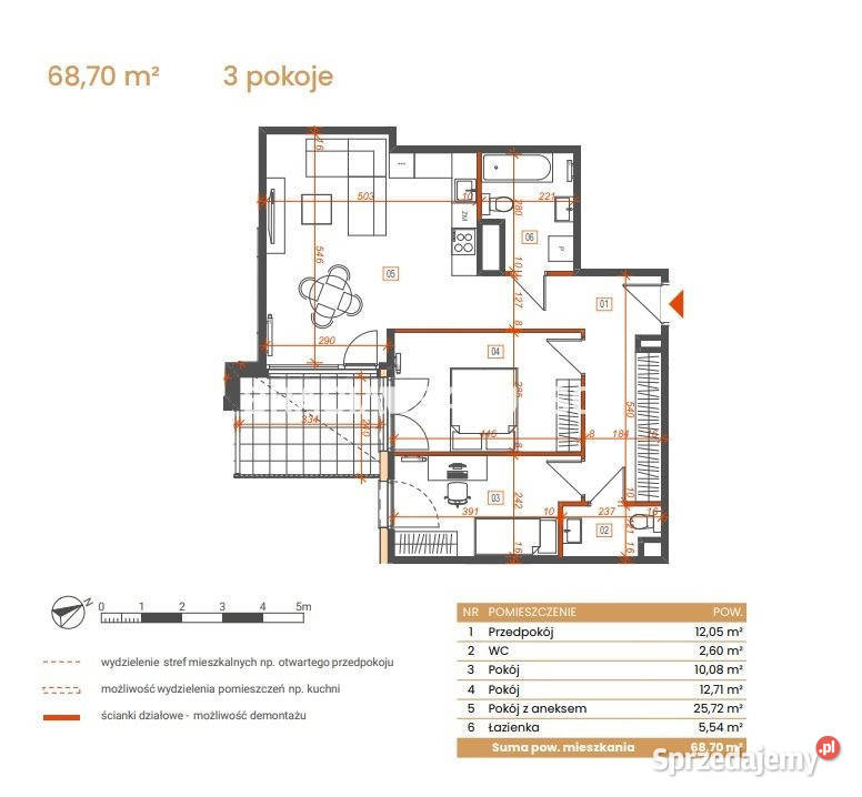 Mieszkanie 687m2 3 pokoje Katowice