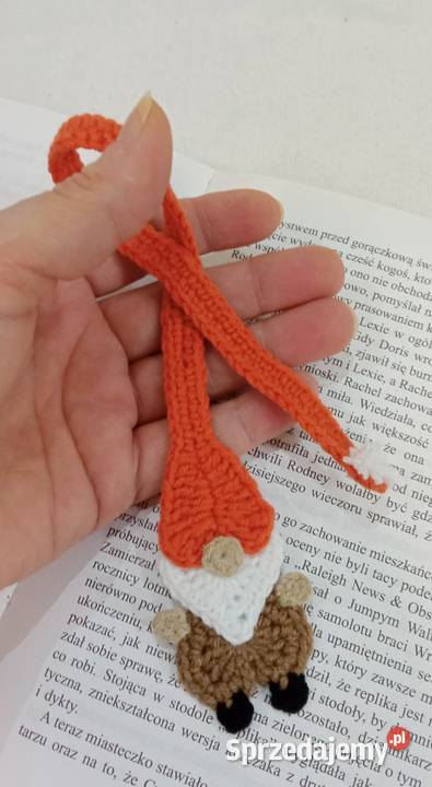 Skrzat wykonany na szydełku zakładka do książki Łask sprzedam