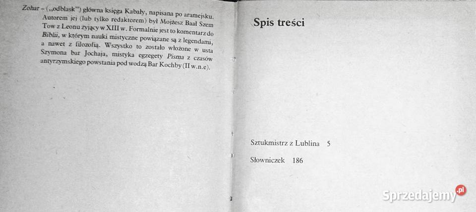 Sztukmistrz z Lublina Isaac Bashevis Singer lubelskie Chełm sprzedam
