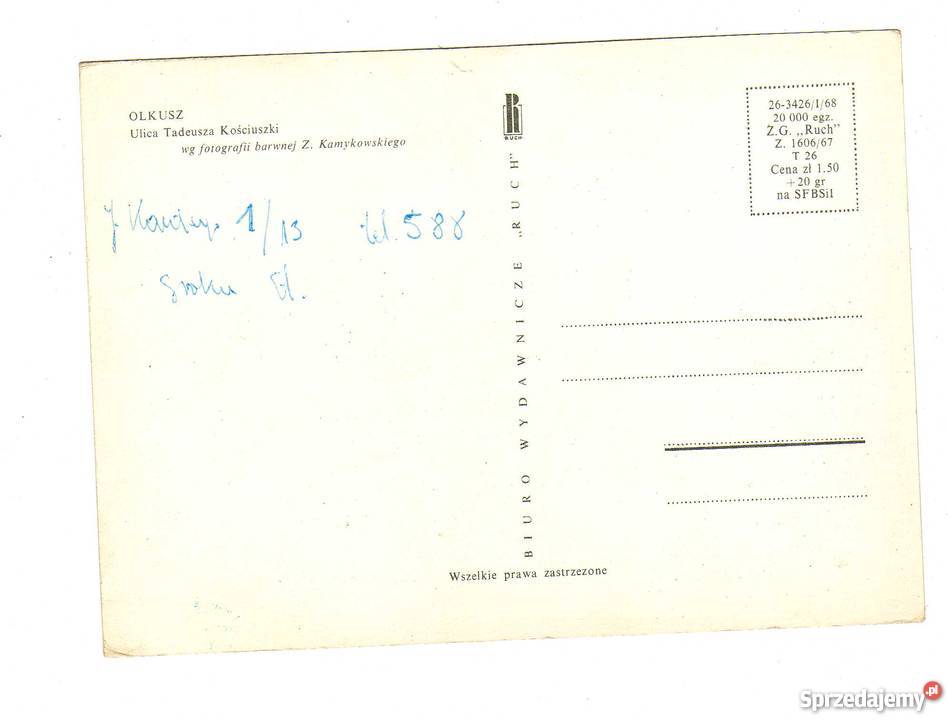 OLKUSZ POCZTÓWKA Pocztówki i karty telefoniczne Krynki