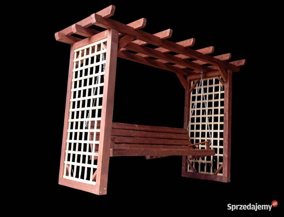 Huśtawka ogrodowa pergola drewniana masywna Maków Podhalański