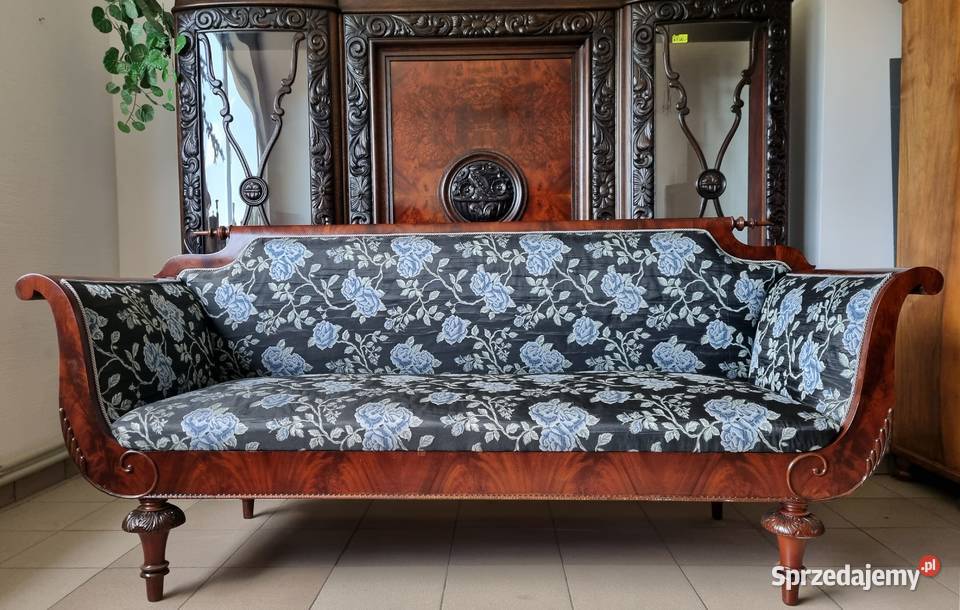 Piękna sofa empirowa z końca XIX wieku motyw zachodniopomorskie Szczecin sprzedam
