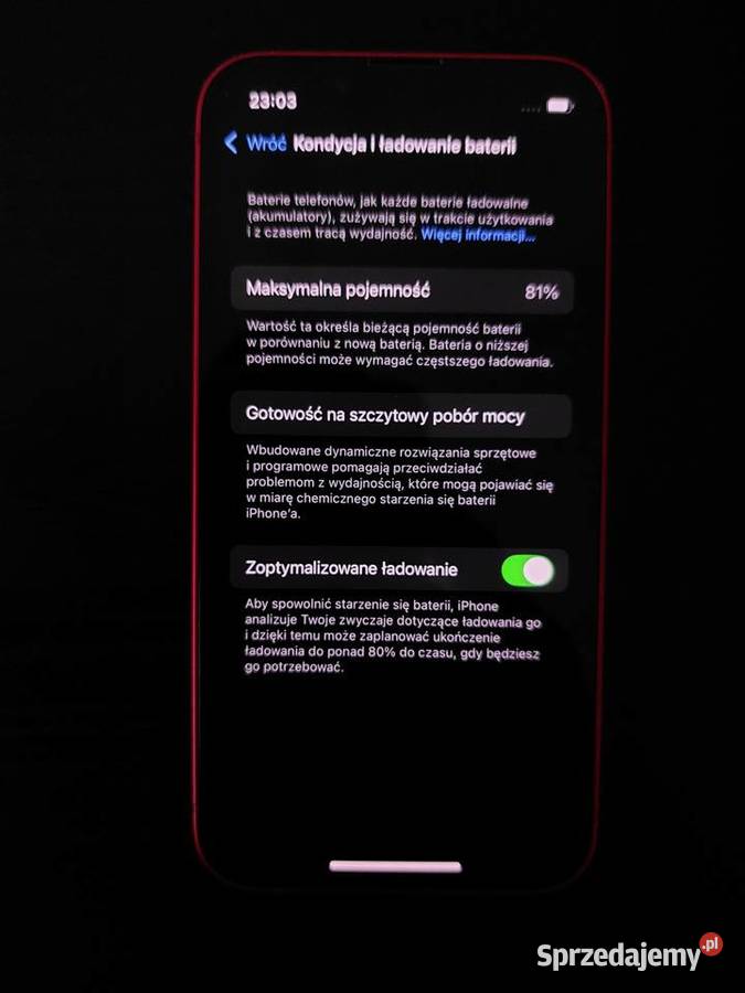 iPhone 13 mini Czerwony 128 GB 80 baterii Warszawa