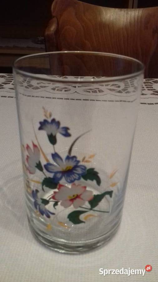 Szklanki klasyczne z kwiatami Vintage do Kraków