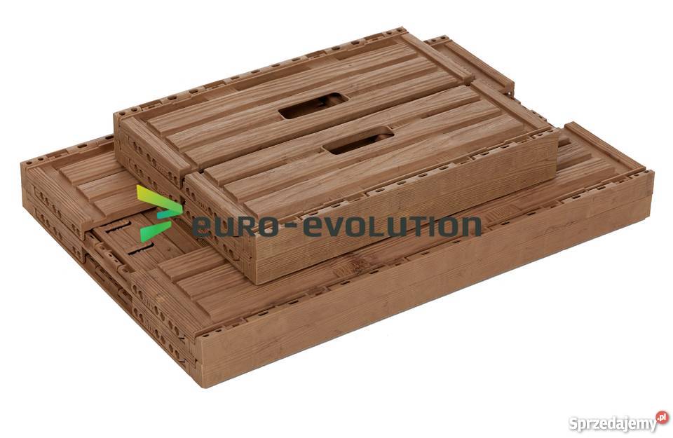 Skrzynka drewnopodobna składana plastikowa mazowieckie Warszawa