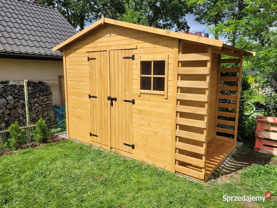 Domek narzędziowy ogrodowy z drewutnią montaż w dolnośląskie Wrocław